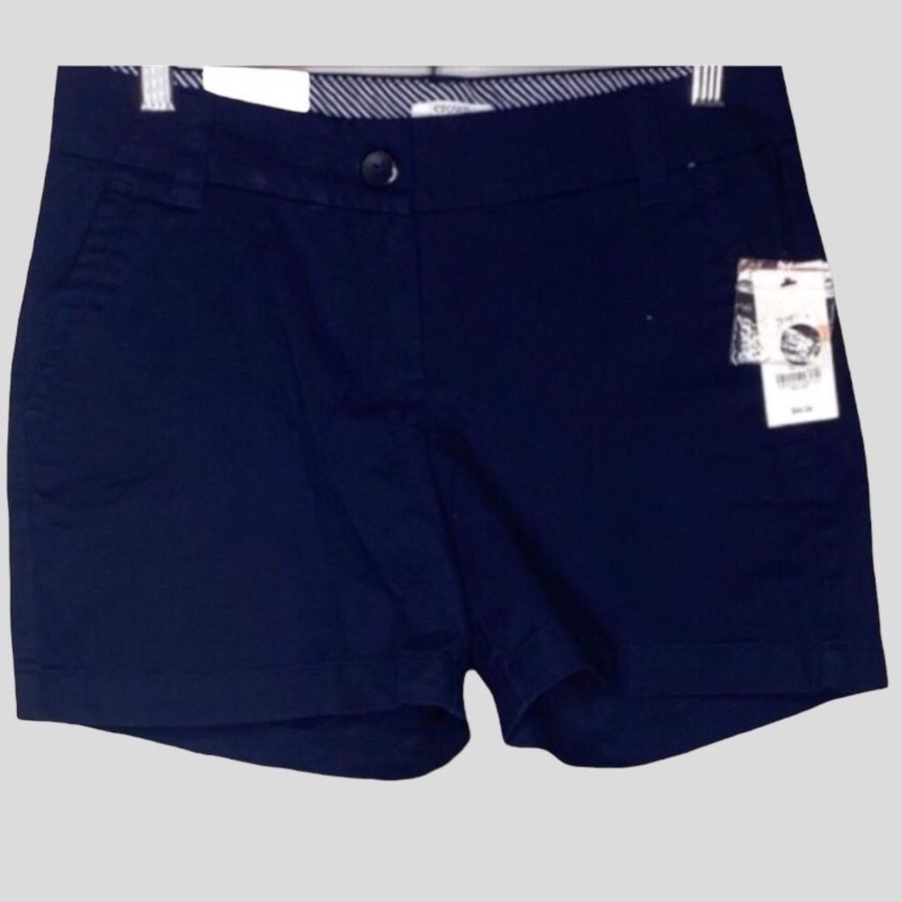 CROWN & IVY • SIZE: 2P • NAVY BLUE SHORTS W/ 5" INSEAM